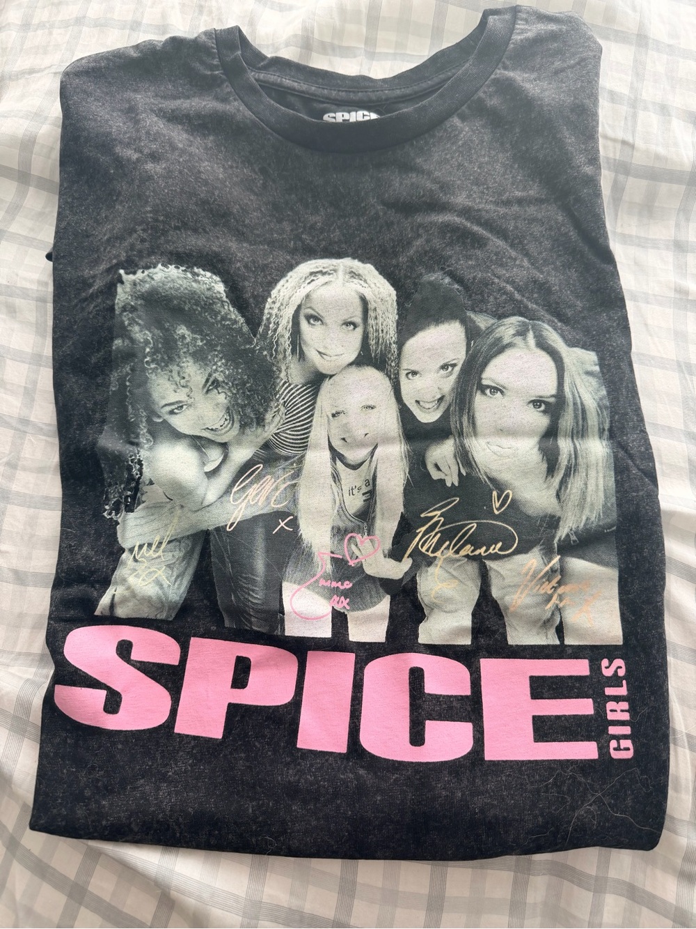 Spice Girls Black & Pink Graphic Tee junior sizing